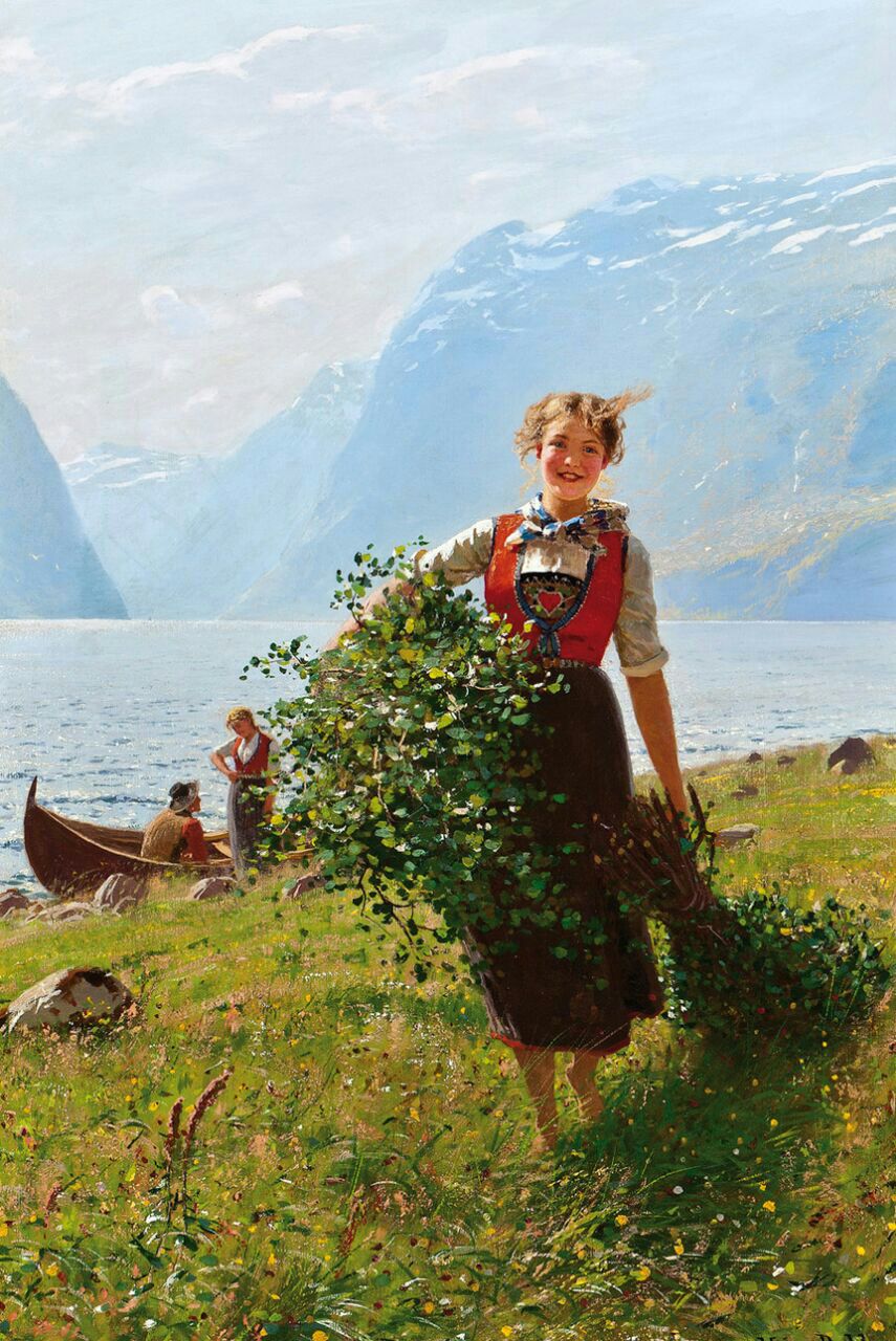 نقاشی زیبا از هانس دهل(1937_1849) نقاش نروژی