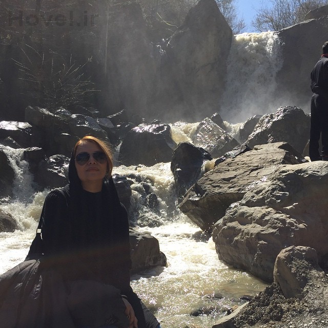 عکسهاي الهام پاوه نژاد کنار آبشار ماسوله! + تصاوير