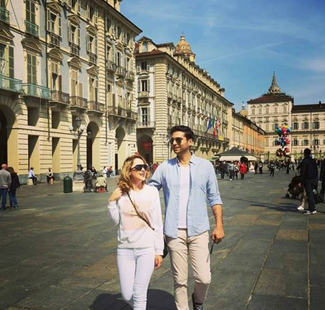 عرفان و همسرش در ایتالیا