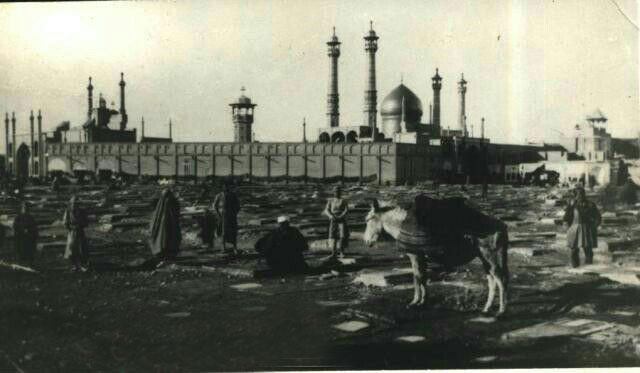 عکس شهر مقدس قم و محوطه اطراف حرم در زمان قاجار 