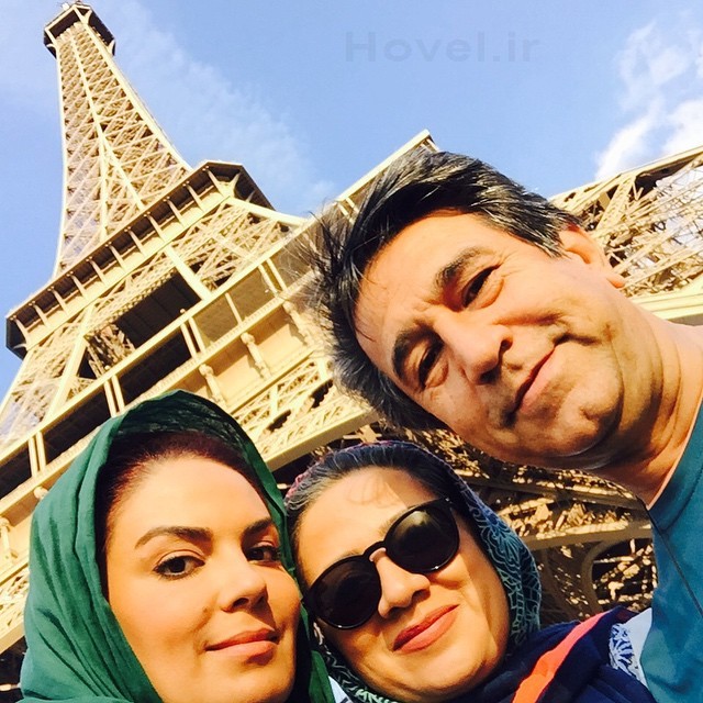 عکسهاي سارا خوئيني ها و بازيگران بي قرار در پاريس و برج ايفل! + تصاوير
