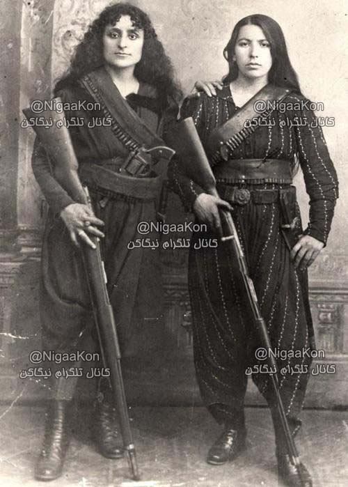 عکس جالبی از سربازان زن ارتش ارامنه در مبارزه با ترکیه. سال 1915.