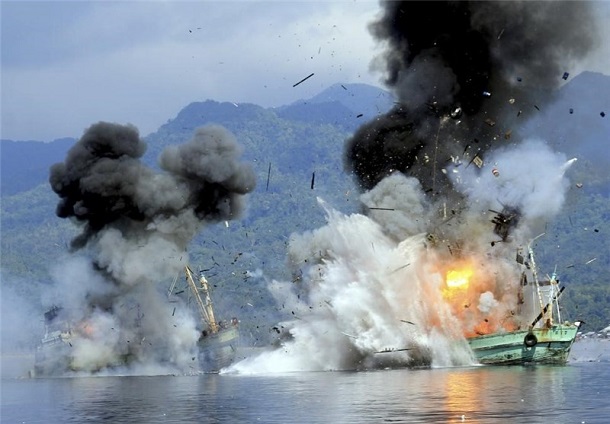 مقابله با ماهیگیری غیرقانونی به سبک اندونزی