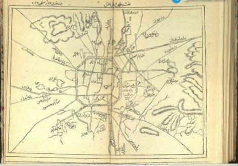 عکس نقشه طهران و اطرافش در زمان ناصرالدین شاه
