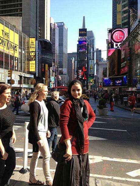  حجاب سپیده خداوردی بازیگر زیبای ایرانی در امریکا + عکس