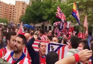 شور و هیجان هواداران اتلتیکو قبل از بازی با بایرن مونیخ