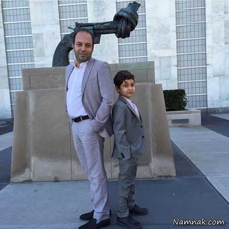 عکس کامران نجف زاده و پسرش