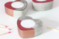 آموزش ساخت شمع قلبی با قالب سیلیکونی و پودر سنگ