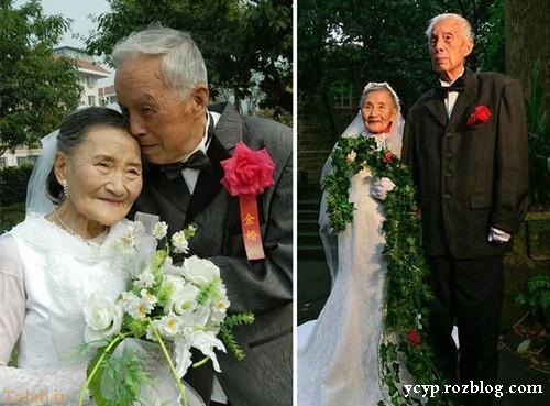 بازسازی جالب عکس ازدواج این زوج پیر 