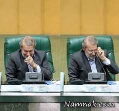 خنده لاریجانی در مجلس به شعر خانم نماینده !+ عکس
