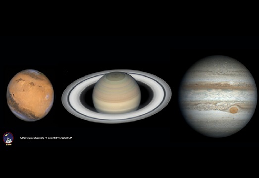 تصویر نجومی روز ناسا: سه سیاره‌ی این شب‌ ها