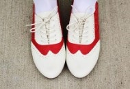 آموزش و ایده کفش های رمانتیک قرمز و سفید