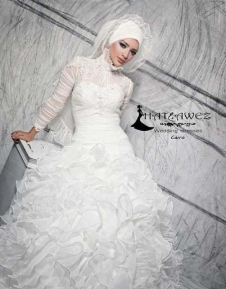 مدل لباس عروس اسلامی, لباس پوشیده شیک,ژورنال لباس عروس 2017