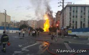 جزئیات انفجار لوله گاز در فلکه اول “شهران” در غرب تهران + فیلم و عکس