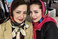 سلفی زیبای مهراوه شریفی نیا و خواهرش در کارواش