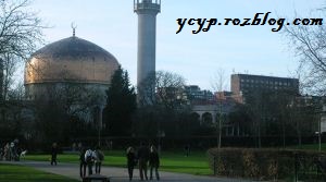 عکس هایی از مسجد با گنید طلایی در لندن