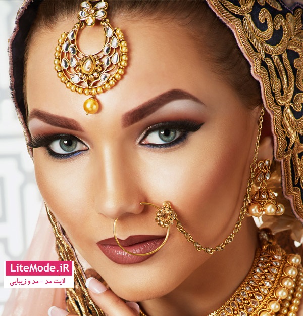 مدل آرایش تابستانی عروس,مدل آرایش چشم اروپایی 2017,مدل آرایش عروس هندی