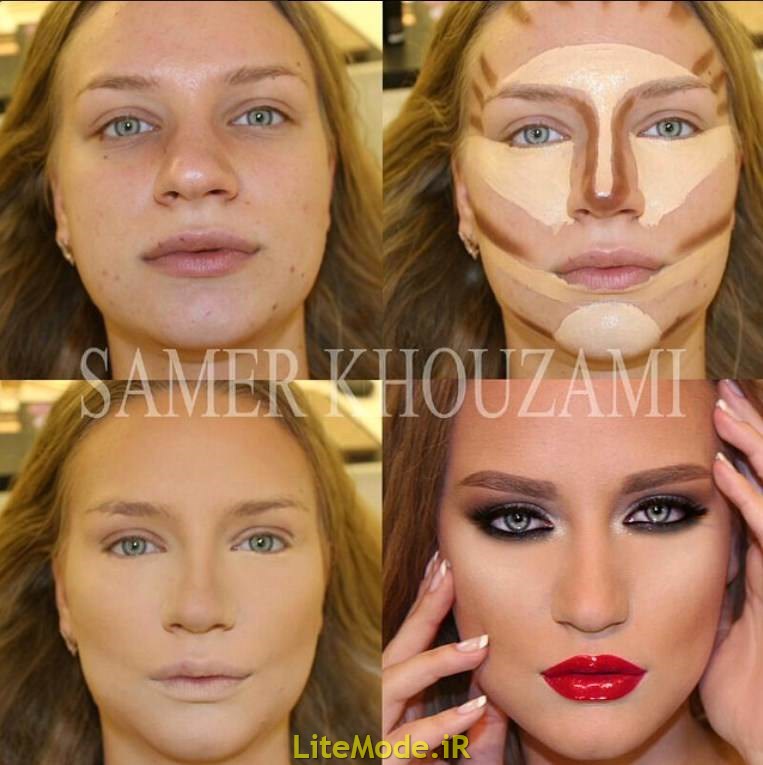 آموزش گریم ,آرایش حرفه ای صورت,عکس آرایش صورت زنانه 95,makeup 2017