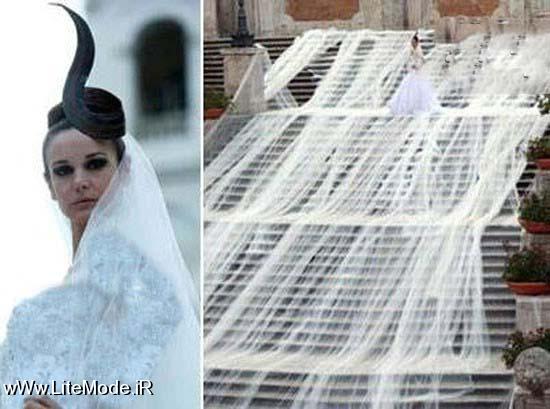 عکس هایی از دوخت بلندترین لباس عروس 3 کیلومتری