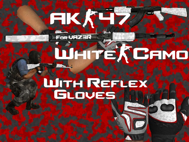 دانلود اسکین Ak47 | White برای کانتر سورس