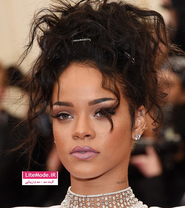 میکاپ صورت ریحانا ,مدل آرایش چشم دخترانه,مدل مو ریحانا 2017,rihanna