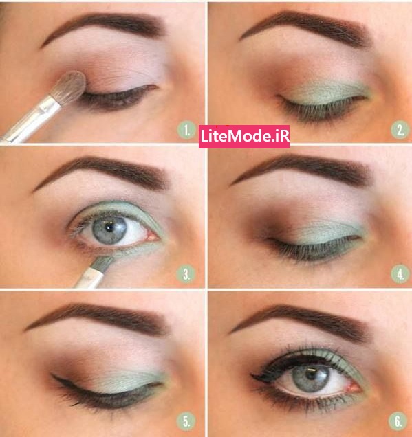 آموزش آرایش چشم با ترکیب رنگ های سبز 