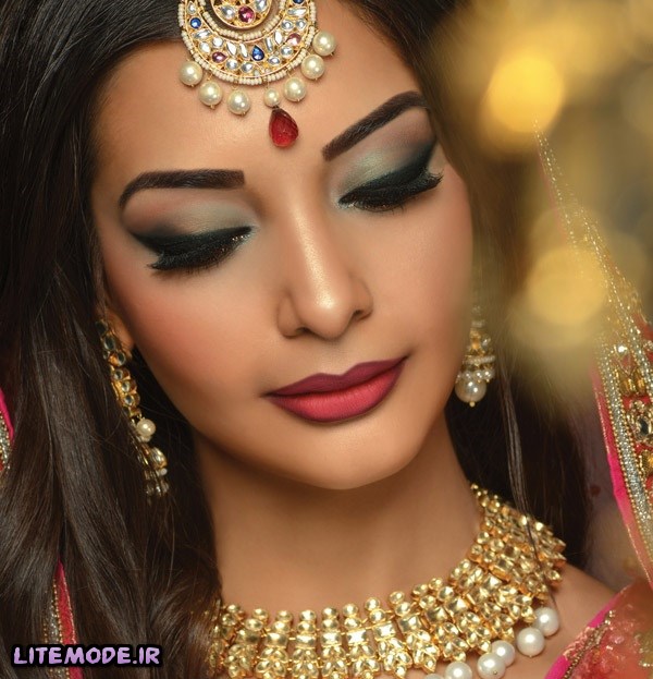 مدل آرایش عروس هندی ,آرایش و میکاپ عروس هندی,مدل آرایش چشم زنانه ۲۰۱۷