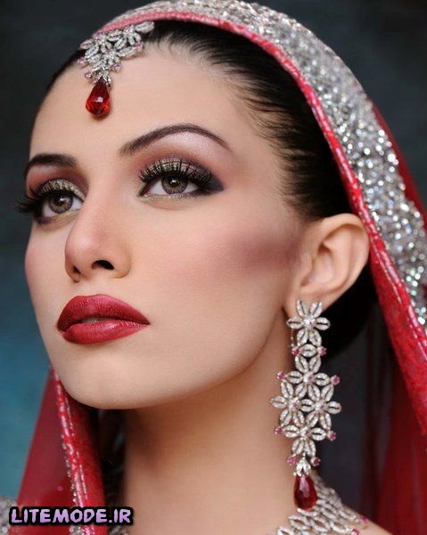 مدل آرایش عروس هندی ,آرایش و میکاپ عروس هندی,مدل مو زنانه ۲۰۱۷