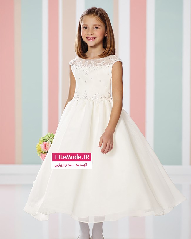 مدل لباس عروسی بچگانه ۲۰۱۷,لباس عروس دخترانه,مجلسی پفی دخترانه سفید,Mon Cheri