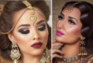 جدیدترین مدل آرایش صورت و مو عروس هندی