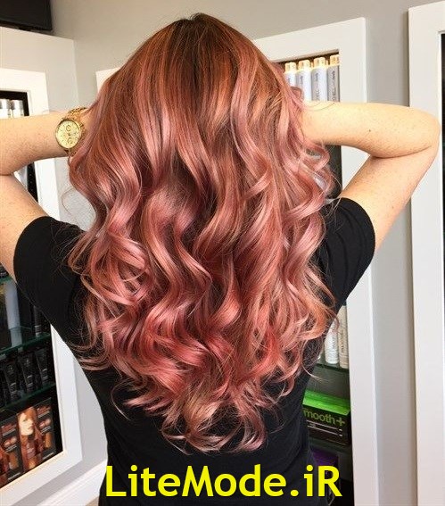 مدل رنگ مو رز گلد ,جدیدترین مدل رنگ مو زنانه ۲۰۱۷,rose gold hair