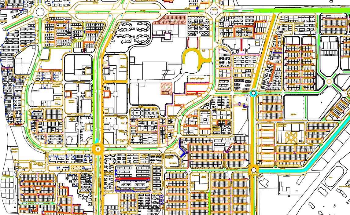 دانلود نقشه اتوکد کامل شهر قزوین نقشه سال 90