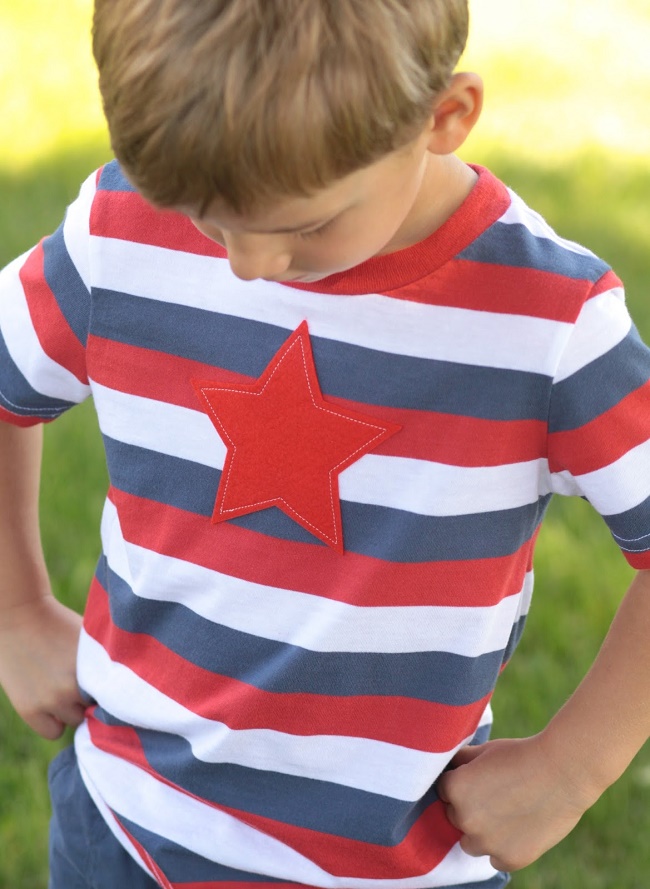 آموزش طرح ستاره نمدی بر روی لباس کودک 