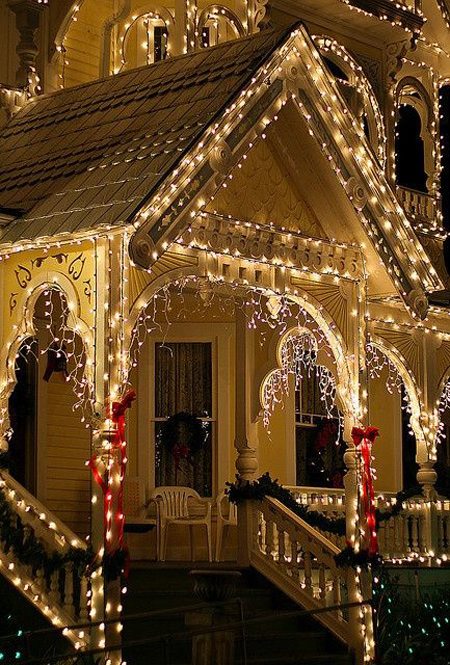 کریسمس ۲۰۱۷ ,نورپردازی ورودی خانه برای کریسمس,دکوراسیون منزل کریسمس