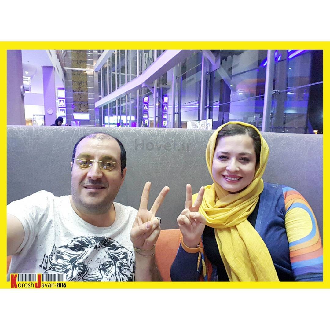 عکس جديد مهراوه شریفی نیا و کوروش جوان در فرودگاه امام