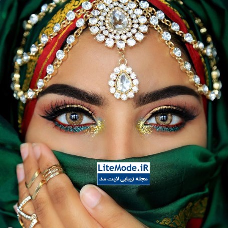 مدل آرایش چشم عروس,آرایش عروس ۲۰۱۷,آرایش چشم هندی