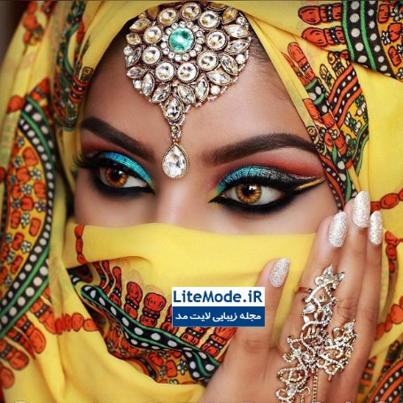 مدل آرایش چشم عروس,آرایش عروس ۲۰۱۷,آرایش چشم هندی