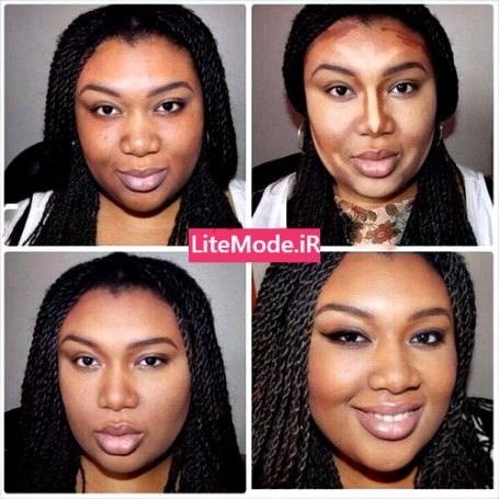 مدل میکاپ جدید,مدل آرایش کانتورینگ ۲۰۱۷,عکس قبل و بعد از آرایش