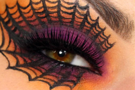 آموزش آرایش | آموزش میکاپ چشم پاییزه با طرح تارهای عنکبوتی 