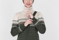 مدل های تونیک بافت طرح دار پشمی زنانه با کلاه و کیف