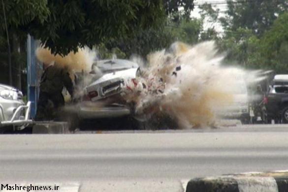 لحظه انفجار خودروی انتحاری داعش + فیلم