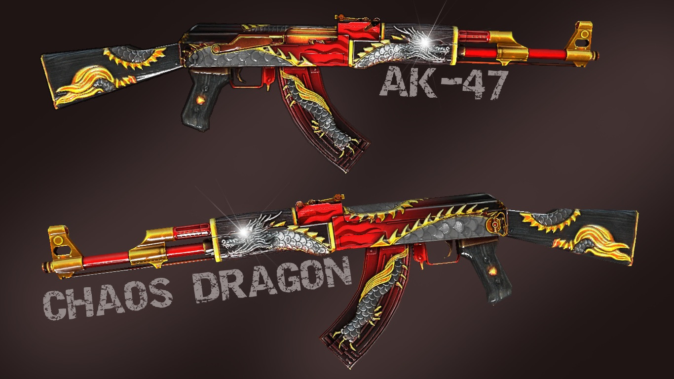 دانلود اسکین کلاش AK-47 Royal Dragon برای کانتر سورس