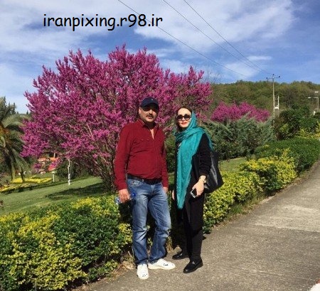عکس جدید حدیث فولادوند با همسرش در مشهد