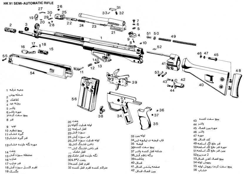 اجزای تشکیل دهنده اسلحه ژ-3