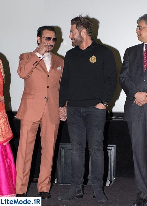 چهره خندان محمدرضا گلزار در کنار بازیگر هندی فیلم سلام بمبئی 