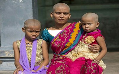 نذر زنان هندی,تراشیدن موی سر 