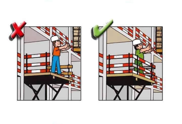 کاریکاتور ایمنی ساخت و ساز (construction) - استفاده از گارد ریل