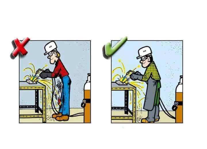 کاریکاتور ایمنی ساخت و ساز (construction) - استفاده از پیش بند ایمنی 