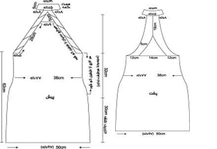 آموزش بافتنی با الگو پیراهن بهاره زنانه مجلسی