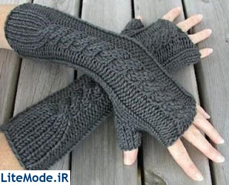 ایده بافت دستکش بافتنی,مدل دستکش دخترانه,دستکش زمستانی 